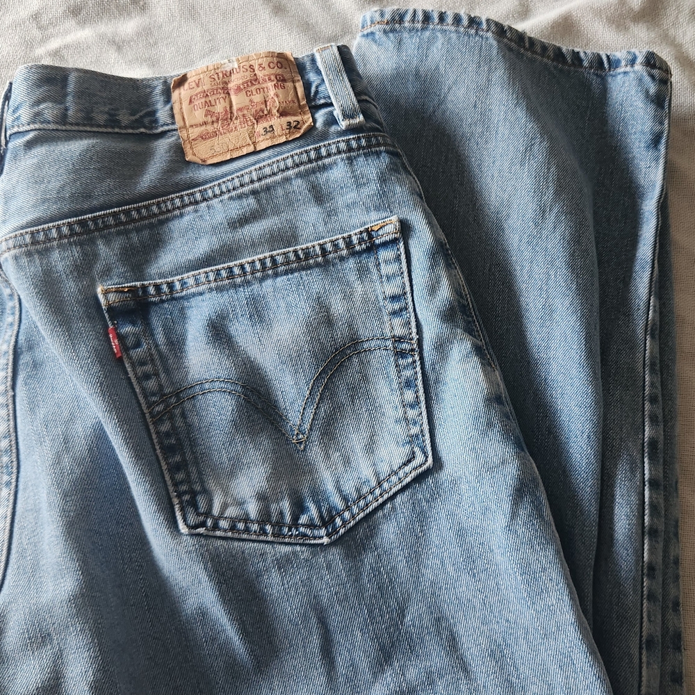 Levi's Light Blue 550 Denim Jeans Sz 35x32